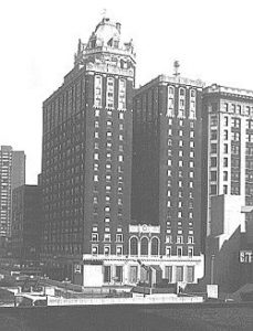 Black and white photo of Lord Baltimore Hotel where ghosts hang around and don't check out